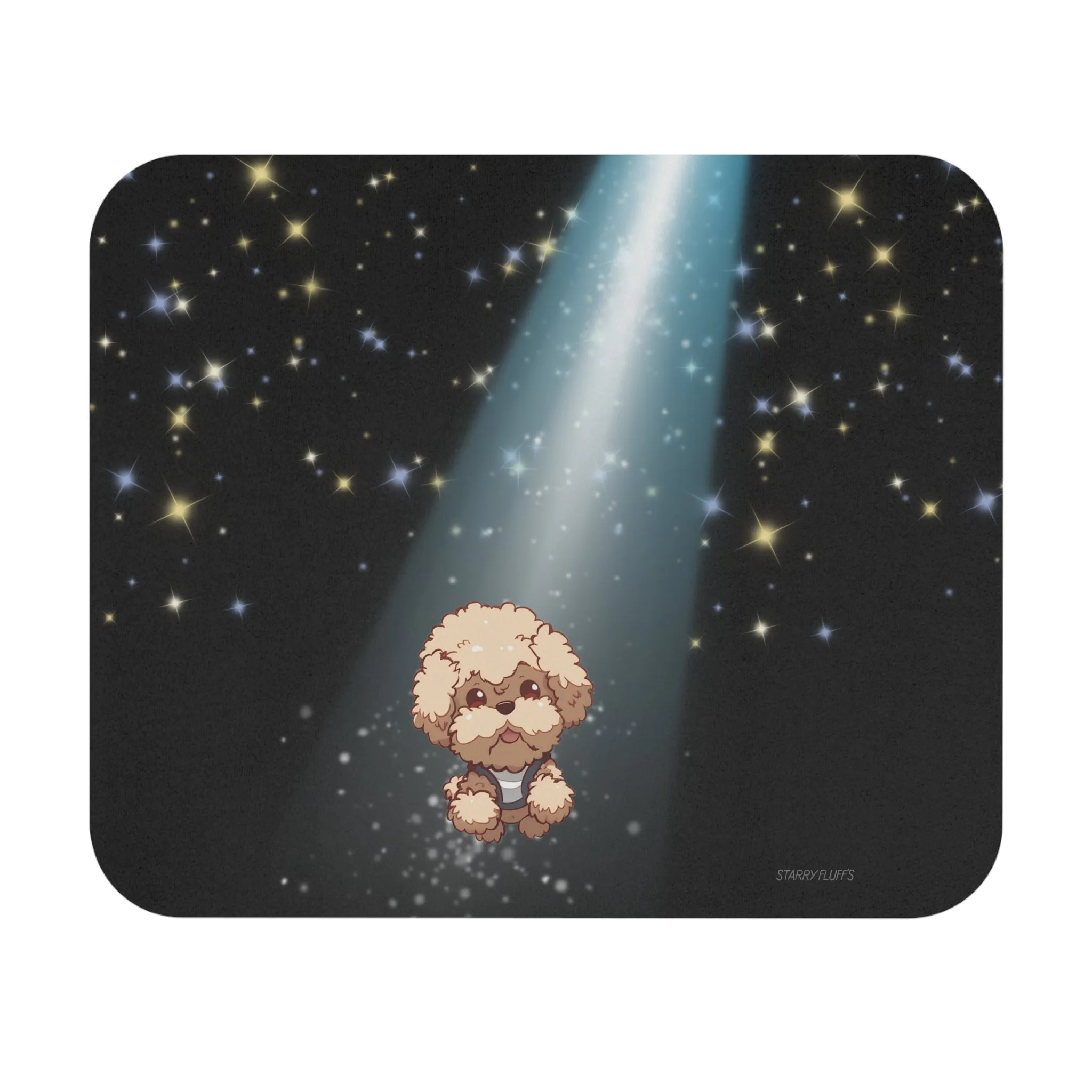 Starry Fluff's - Pookie the Poodle Beaming Mouse Pad