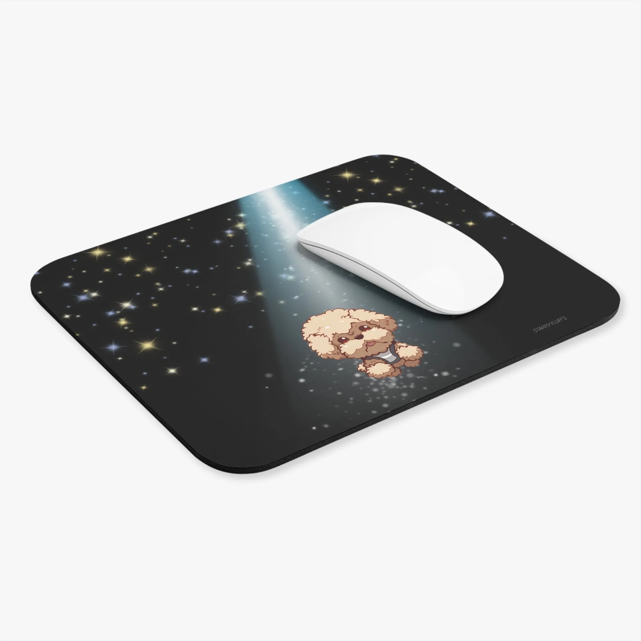 Starry Fluff's - Pookie the Poodle Beaming Mouse Pad