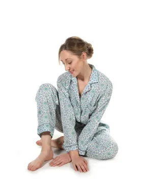 'Starry nights' Cotton Pyjamas / Cool Blue