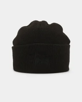 Stussy Tonal Graffiti Tall Beanie Black