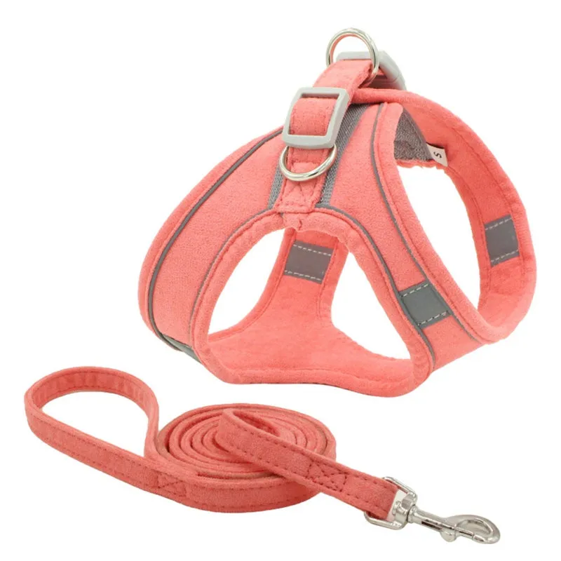 Suede Reflective Pet Chest Harness Vest