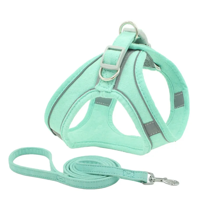 Suede Reflective Pet Chest Harness Vest