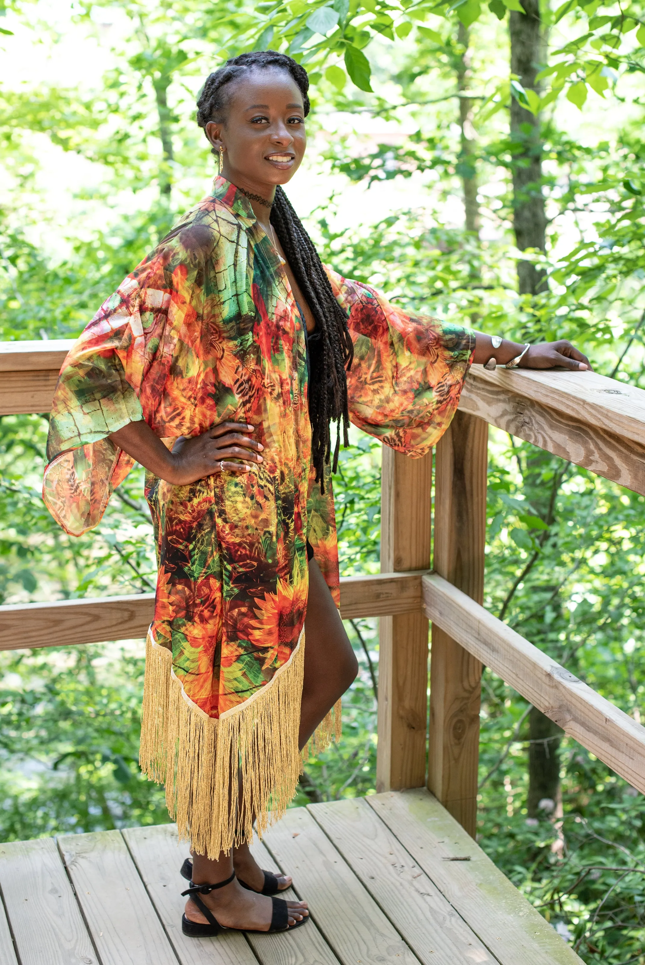 SUN HALLS SHEER KIMONO