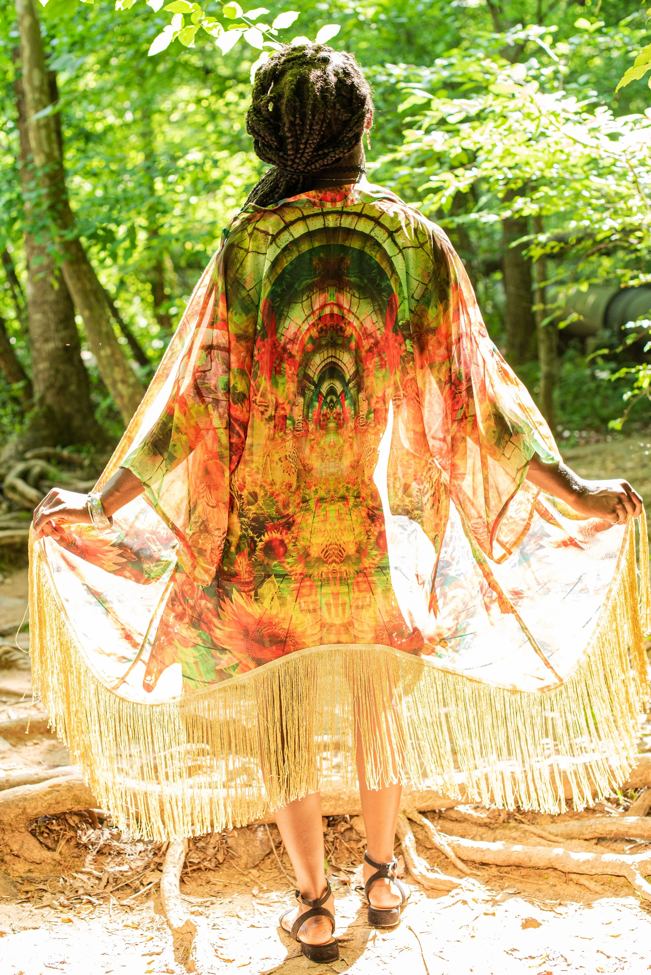 SUN HALLS SHEER KIMONO