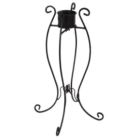 Sunnydaze Graceful Curved Metal Gazing Ball Stand - Black