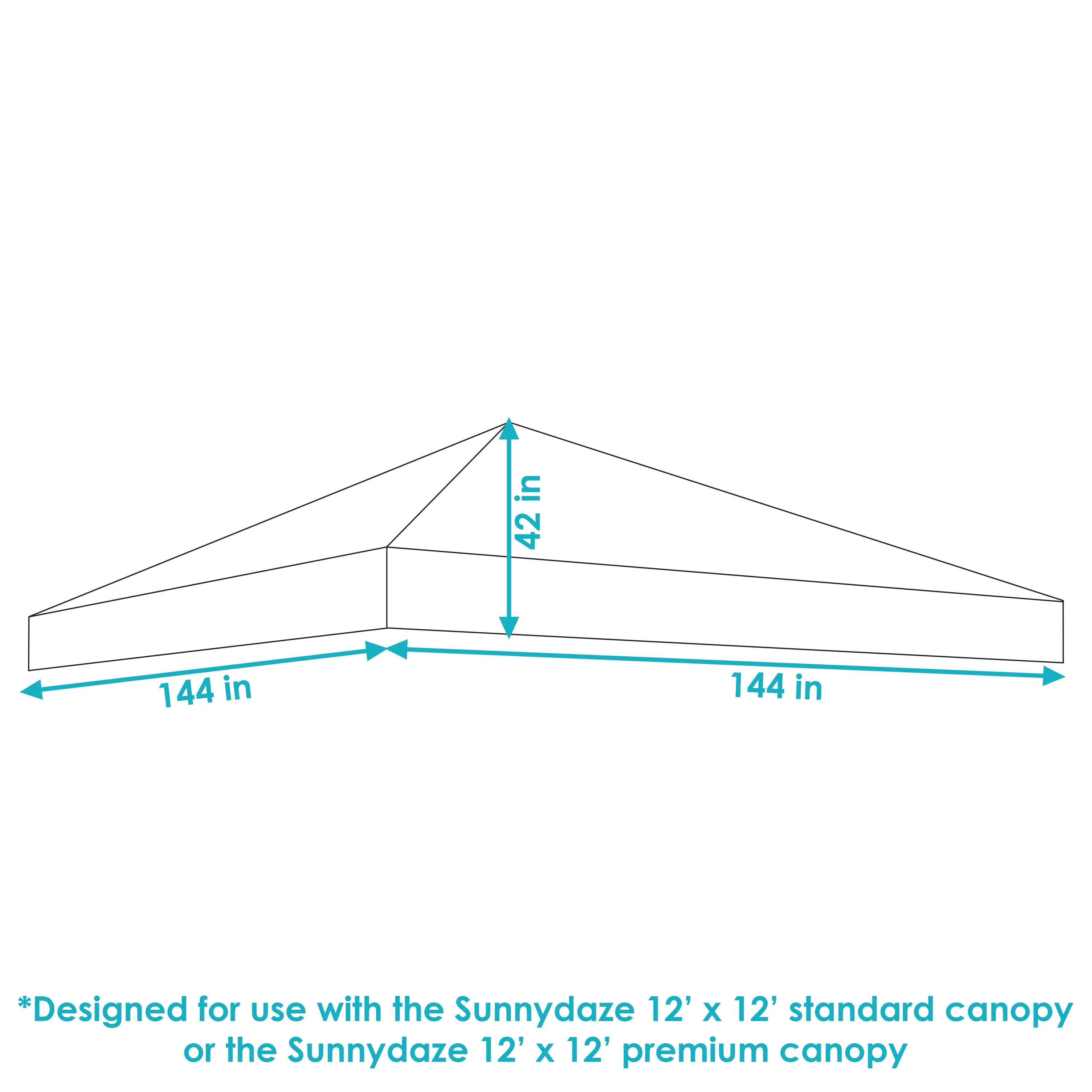 Sunnydaze Replacement Oxford Fabric Standard Pop-Up Canopy Shade