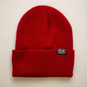 Surf Station Small Classic Logo Beanie - Maroon