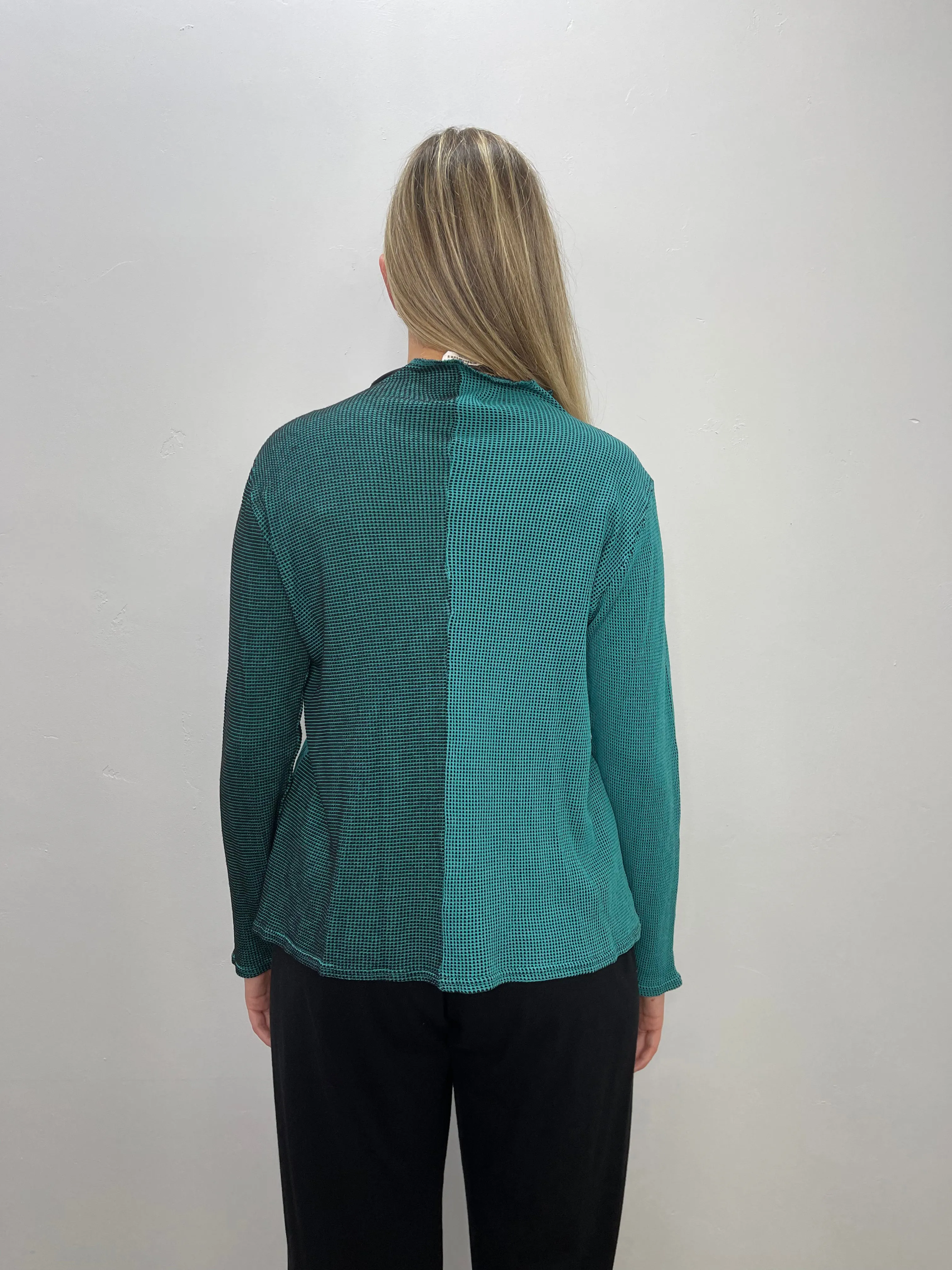 Teal Waffle Thermal Top