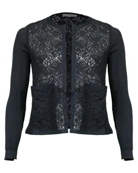 Tonet Embroidered Sheer Knit Cardigan