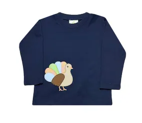 Turkey Play Tee- Navy Knit