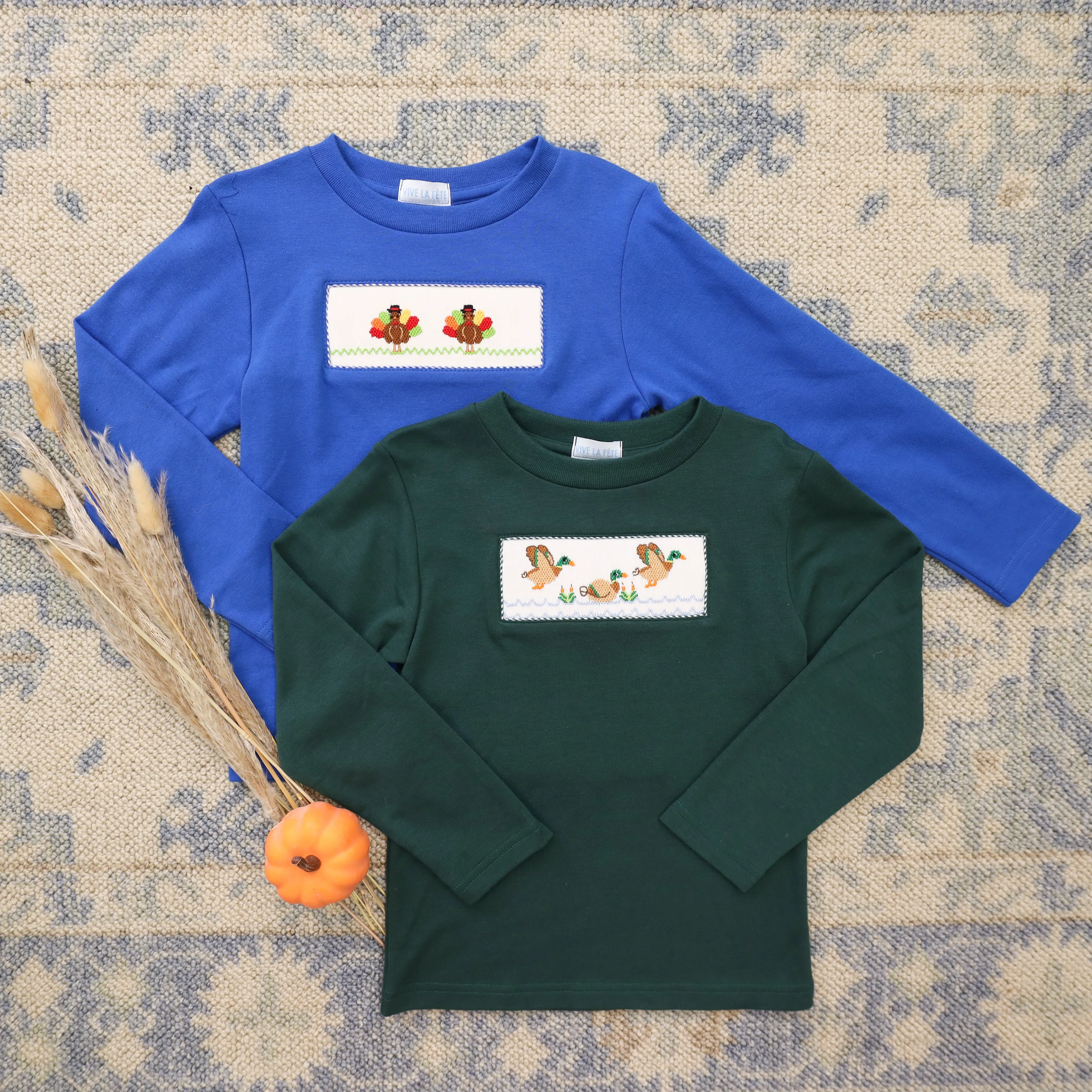 Turkey Smocked LS Tee