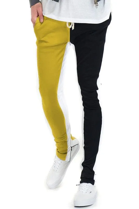 Two Tone Color Block Joggers