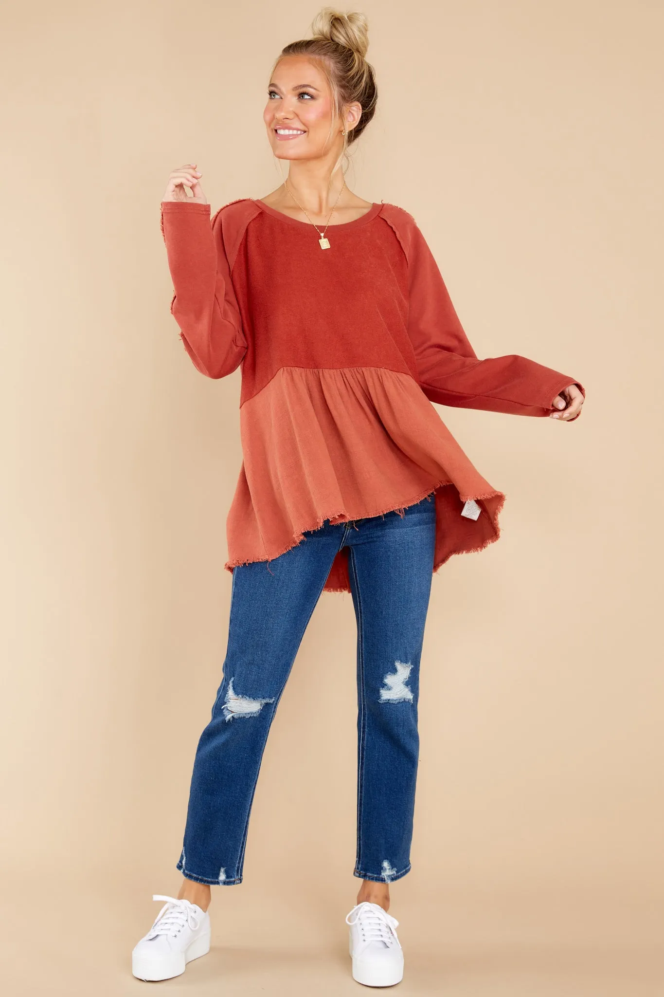 Two Way Street Rust Top