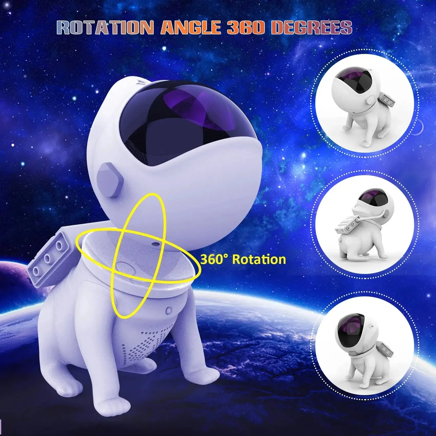 Universe light projector with relaxing sound emission for sleep