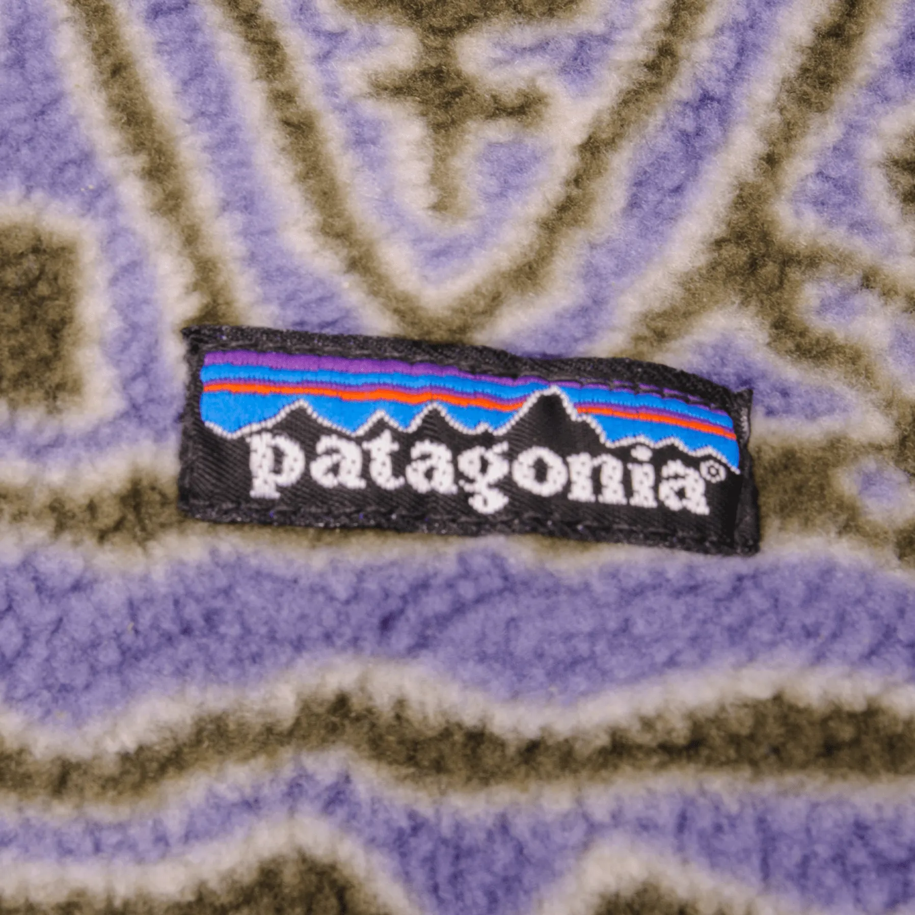 VINTAGE PATAGONIA SYNCHILLA SNAP-T MONOGRAM FLEECE PULLOVER JACKET 90S SIZE LARGE MADE IN USA