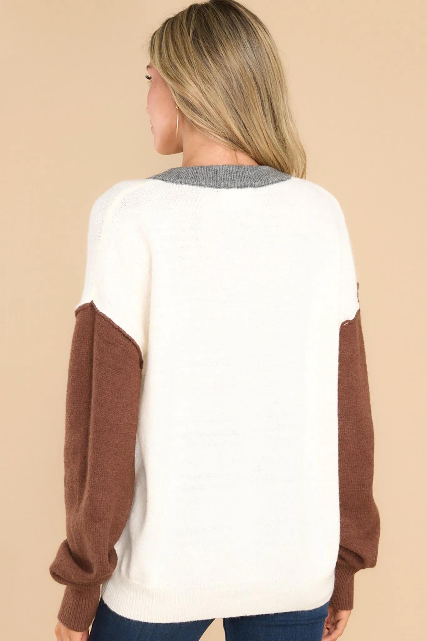 Wandered Off Oatmeal Mocha Sweater