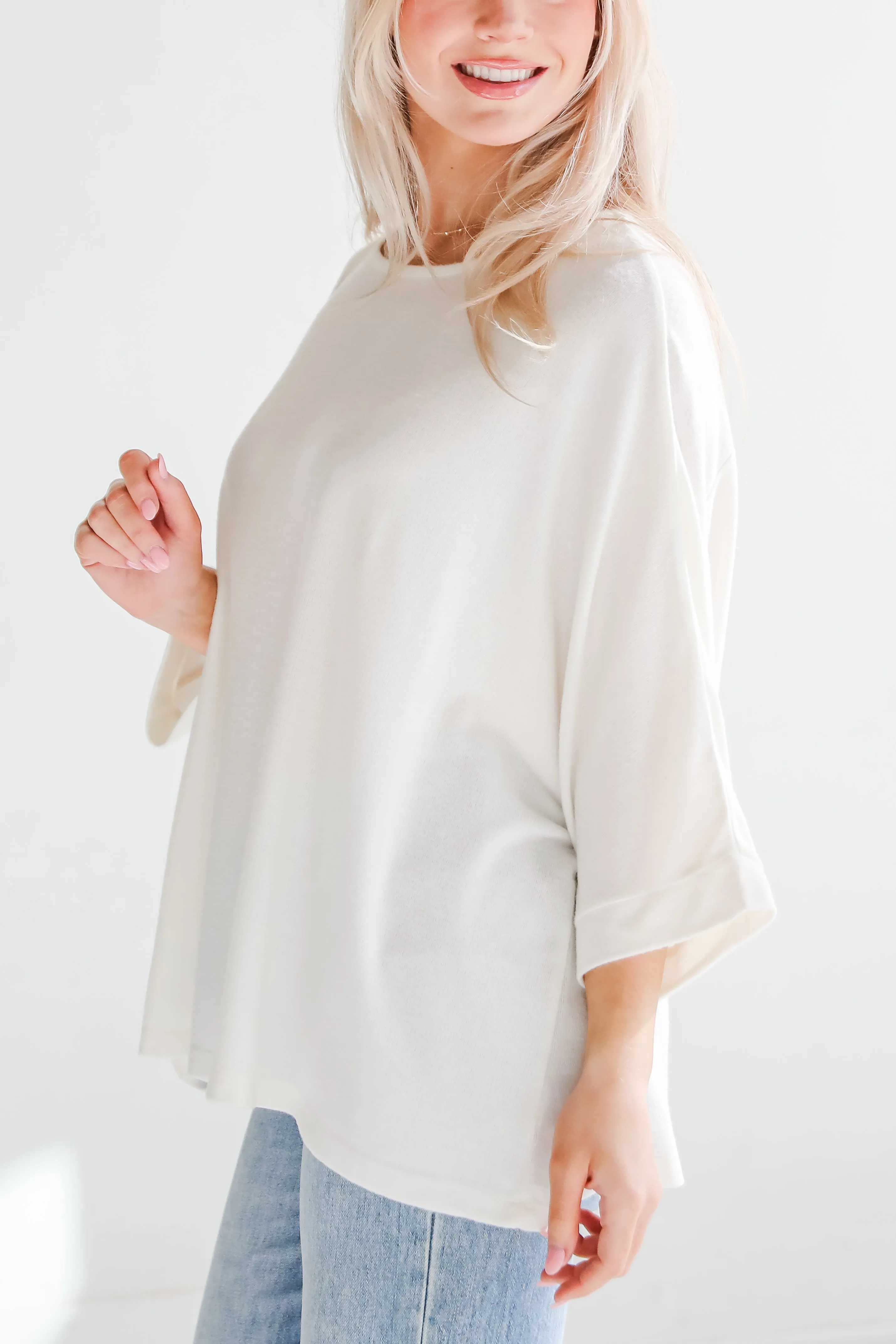 Winning Pick Oversized Soft Knit Top