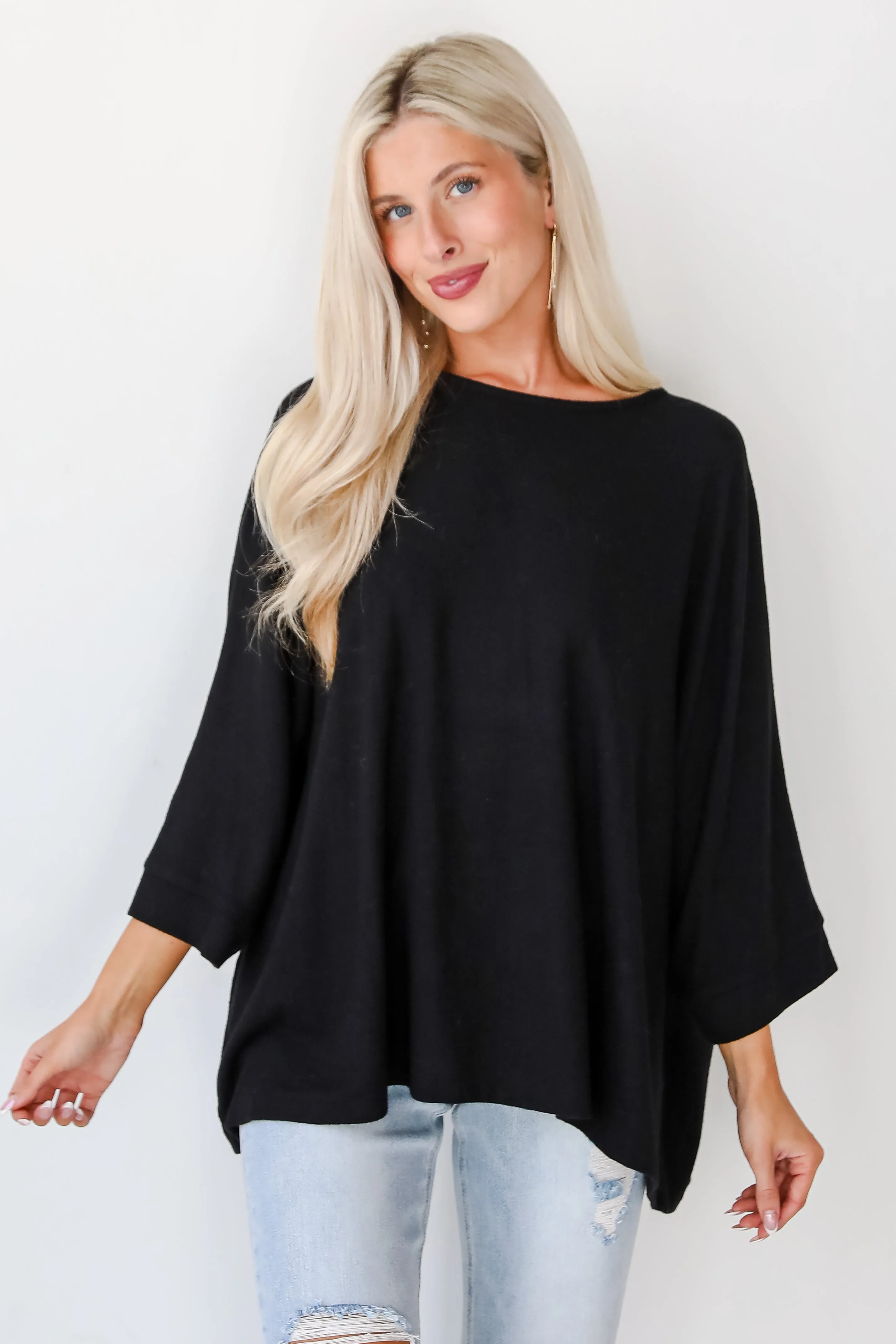 Winning Pick Oversized Soft Knit Top